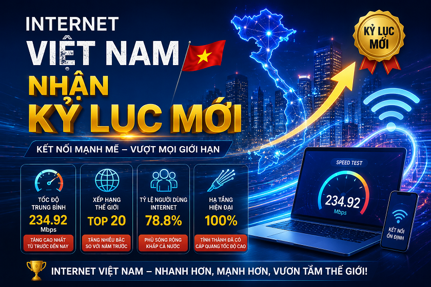 Internet Việt Nam nhận kỷ lục mới