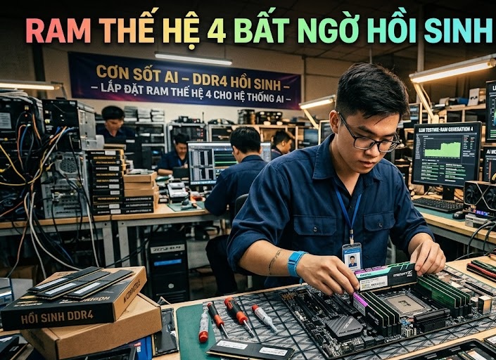 Ram thế hệ 4 bất ngờ hồi sinh vì cơn sốt AI