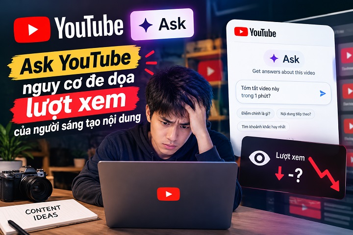 Ask YouTube nguy cơ đe dọa lượt xem của người sáng tạo nội dung