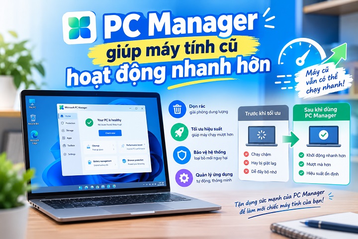 PC Manager giúp máy tính cũ hoạt động nhanh hơn
