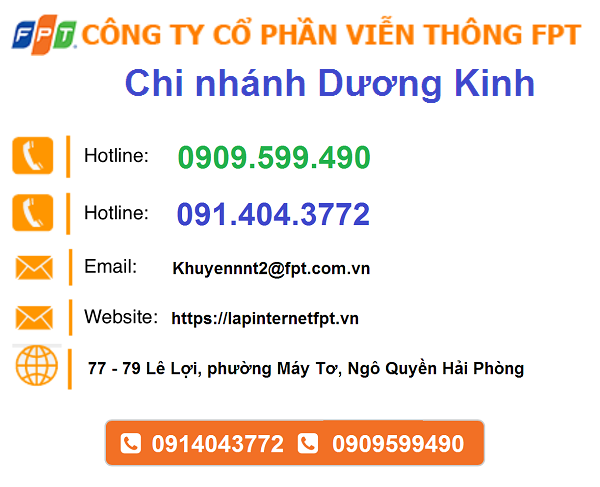 Lắp đặt internet FPT quận Dương Kinh thành phố Hải Phòng