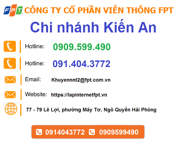 Lắp đặt internet FPT quận Kiến An thành phố Hải Phòng