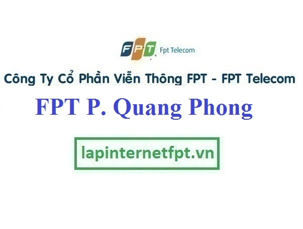 Lắp Đặt Mạng FPT Phường Quang Phong Thị Xã Thái Hòa Nghệ An
