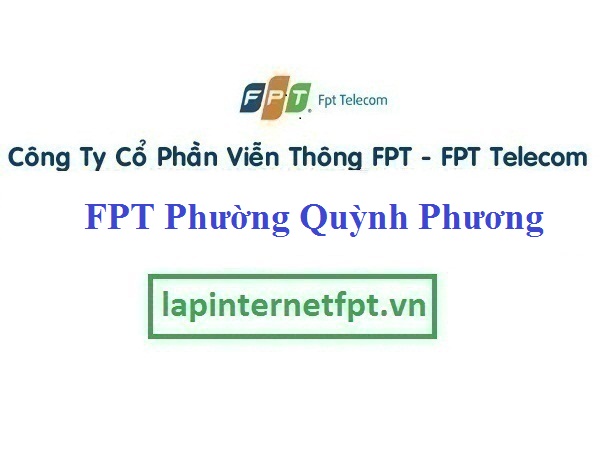 Lắp đặt internet fpt phường Quỳnh Phương