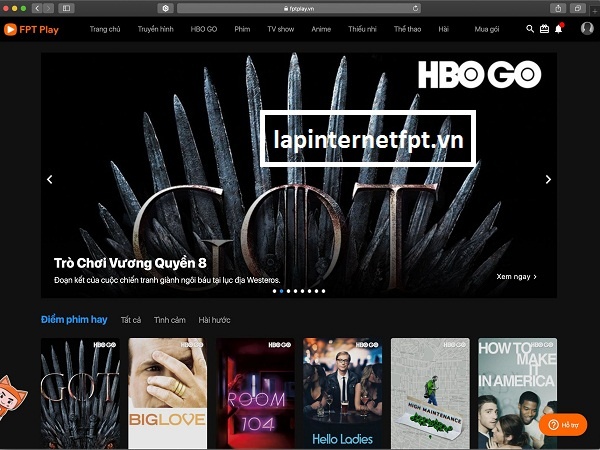 Hướng dẫn kích hoạt tài khoản HBO Go trên Fpt play box