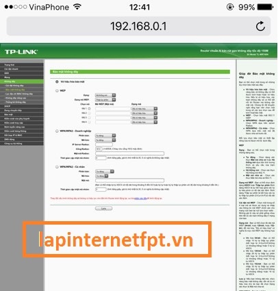 Tiến hành đổi tên wifi TpLink TL-WR740N