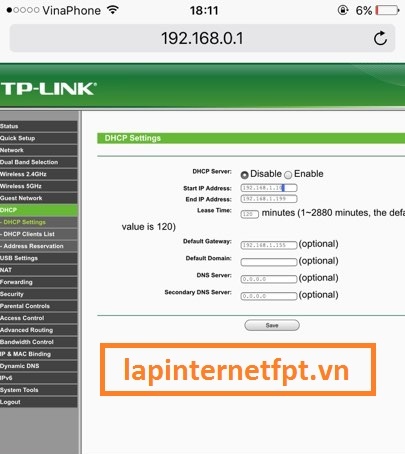 Chuyển địa chỉ IP của Router Wifi Tplink Acher C2 sang cùng 1 lớp mạng