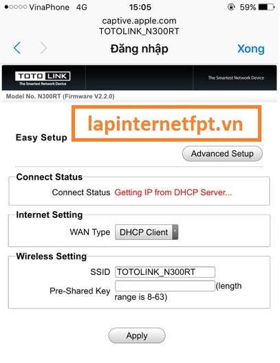 cấu hình router wifi Totolink N300RT