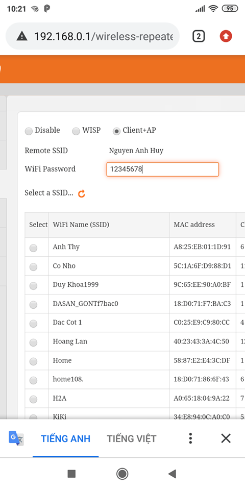 Cài đặt router tenda FH456 làm repeater phát sóng wifi