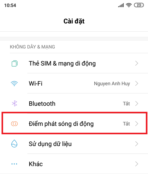 tao diem phat song wifi di dong 3