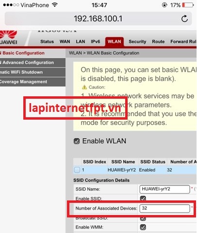 Cách giới hạn số người truy cập vào wifi Viettel VNPT