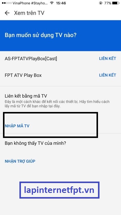 Cách chiếu Youtube từ điện thoại lên Tivi bằng Fpt box